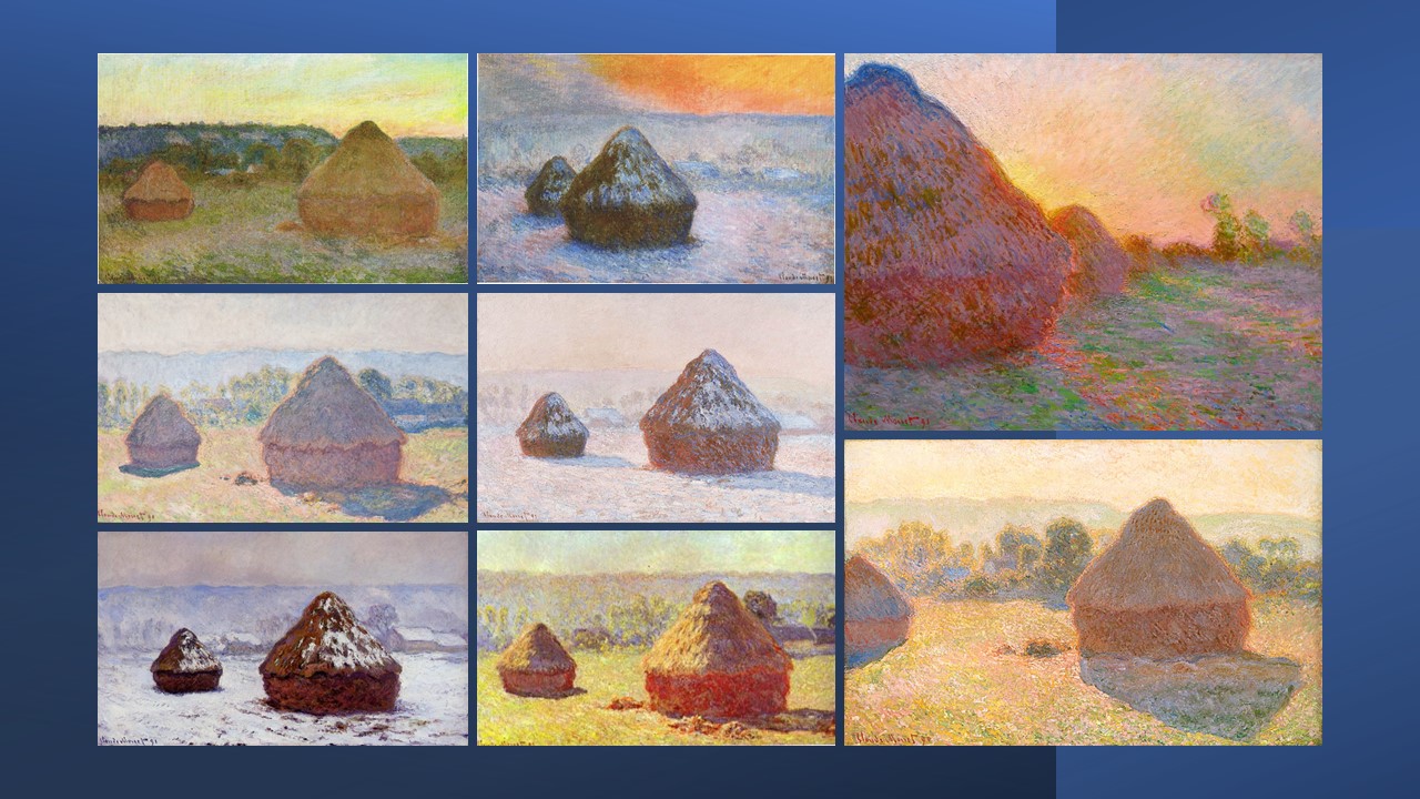 Série Fardos de Palha (Amostra), Claude Monet, 1888-1891, fonte: wikipedia.org