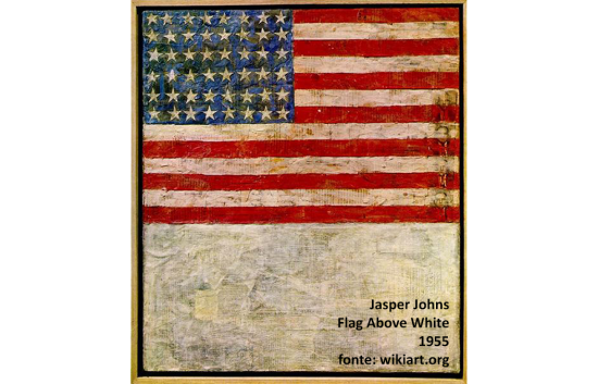 Jasper Johns, Bandeira sobre branco