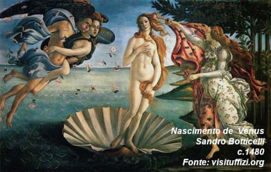 Nascimento de Vénus Sandro Botticelli uffizi.org