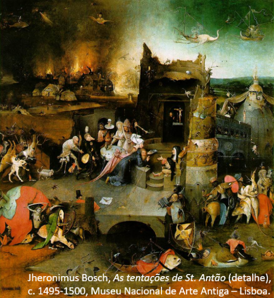 Detalhe de As tentações de St. Antão, de Bosch