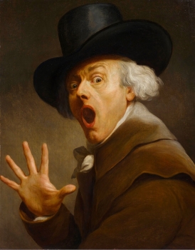Joseph Ducreux, Autorretrato, A Surpresa,  1790, mymodernmet.com